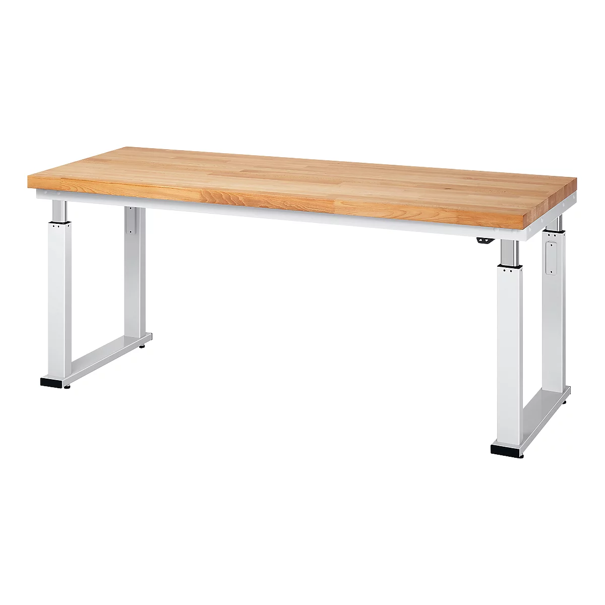 Table de travail série adlatus 600, 2000 x 700 x 740-1140 mm, plateau en hêtre massif