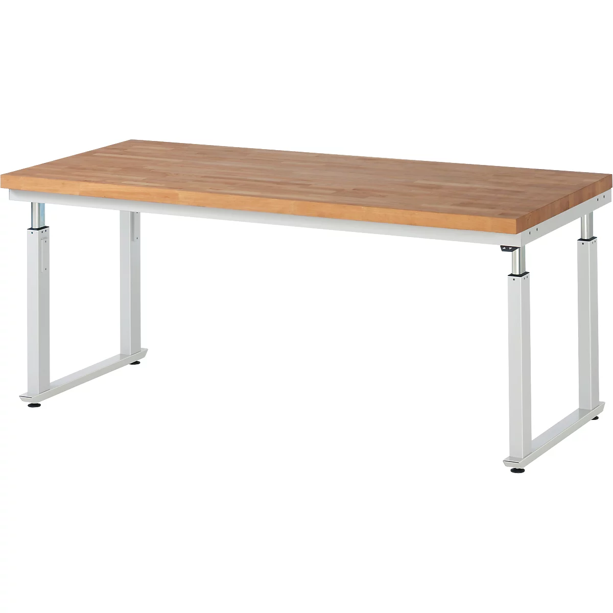 Table de travail série adlatus 600, 2000 x 900 x 740-1140 mm, plateau en hêtre massif