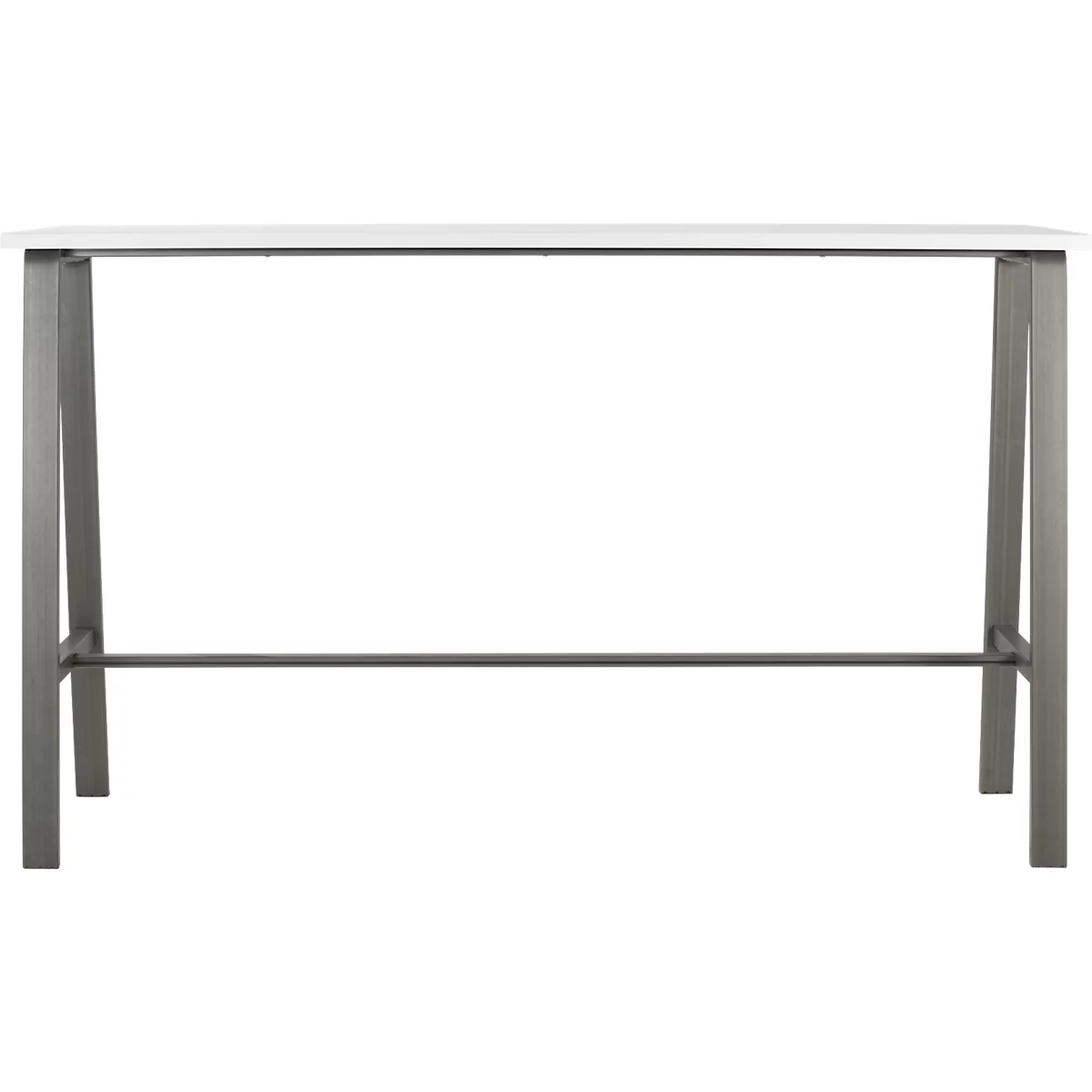 Table haute Meeting Point, rectangulaire, piétement en A, L 1750 x P 680 x H 1042 mm, blanc/anthracite