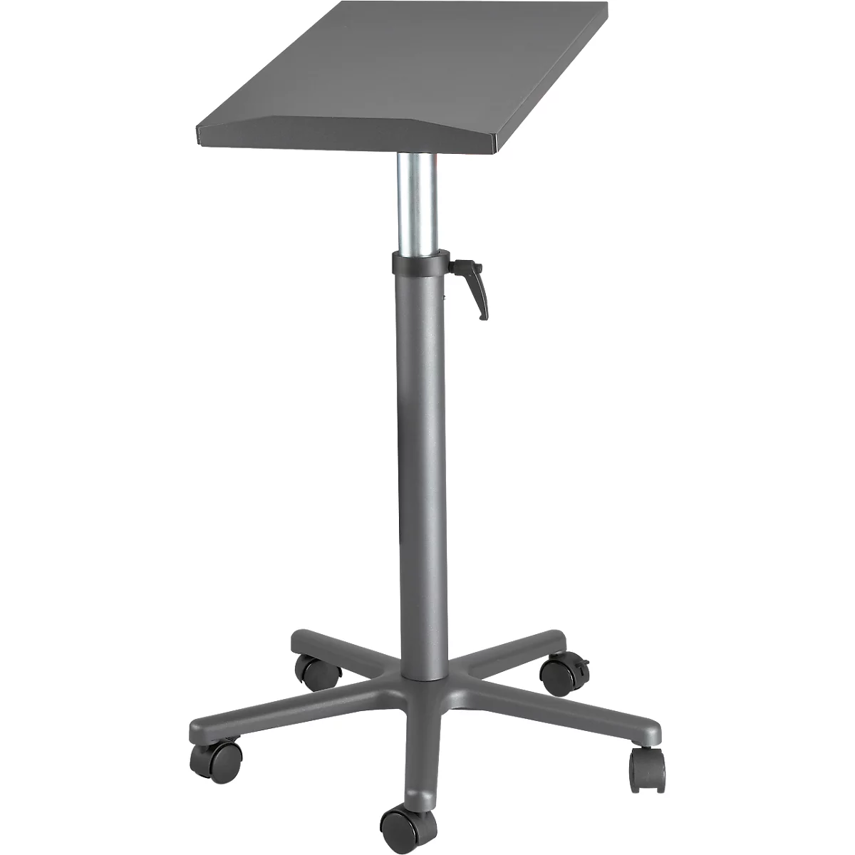 Table pour vidéoprojecteur MAULpro, jusqu'à 30 kg, hauteur réglable en continu, 10 inclinables, 5 roulettes à frein, plateau L 350 x P 500 mm, anthracite