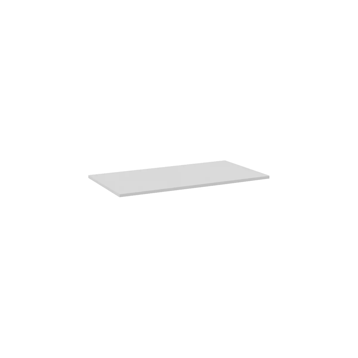 Gray rectangular plate, slightly seen from above, with shadows.