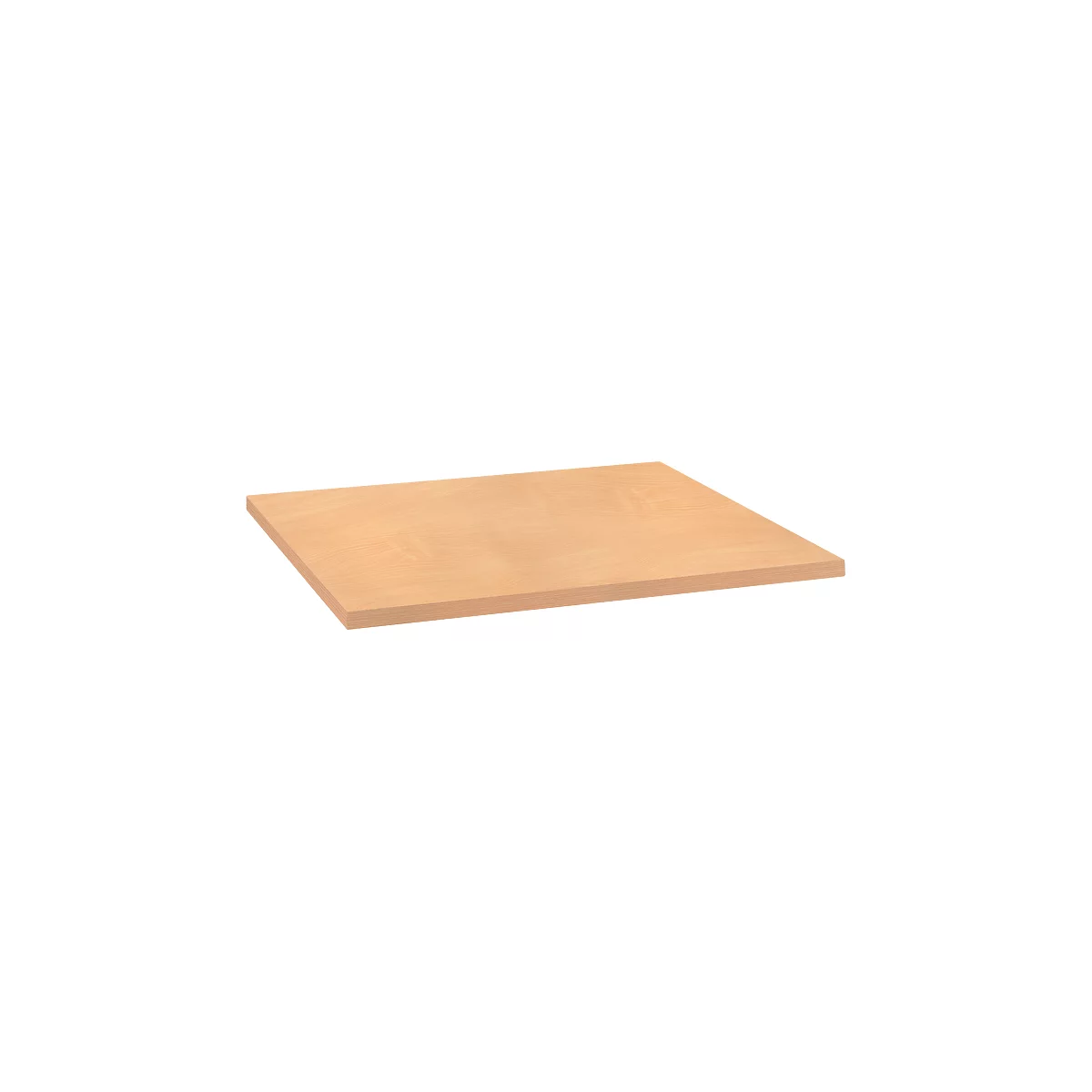Rectangular wooden board, light brown color, slightly raised edges.