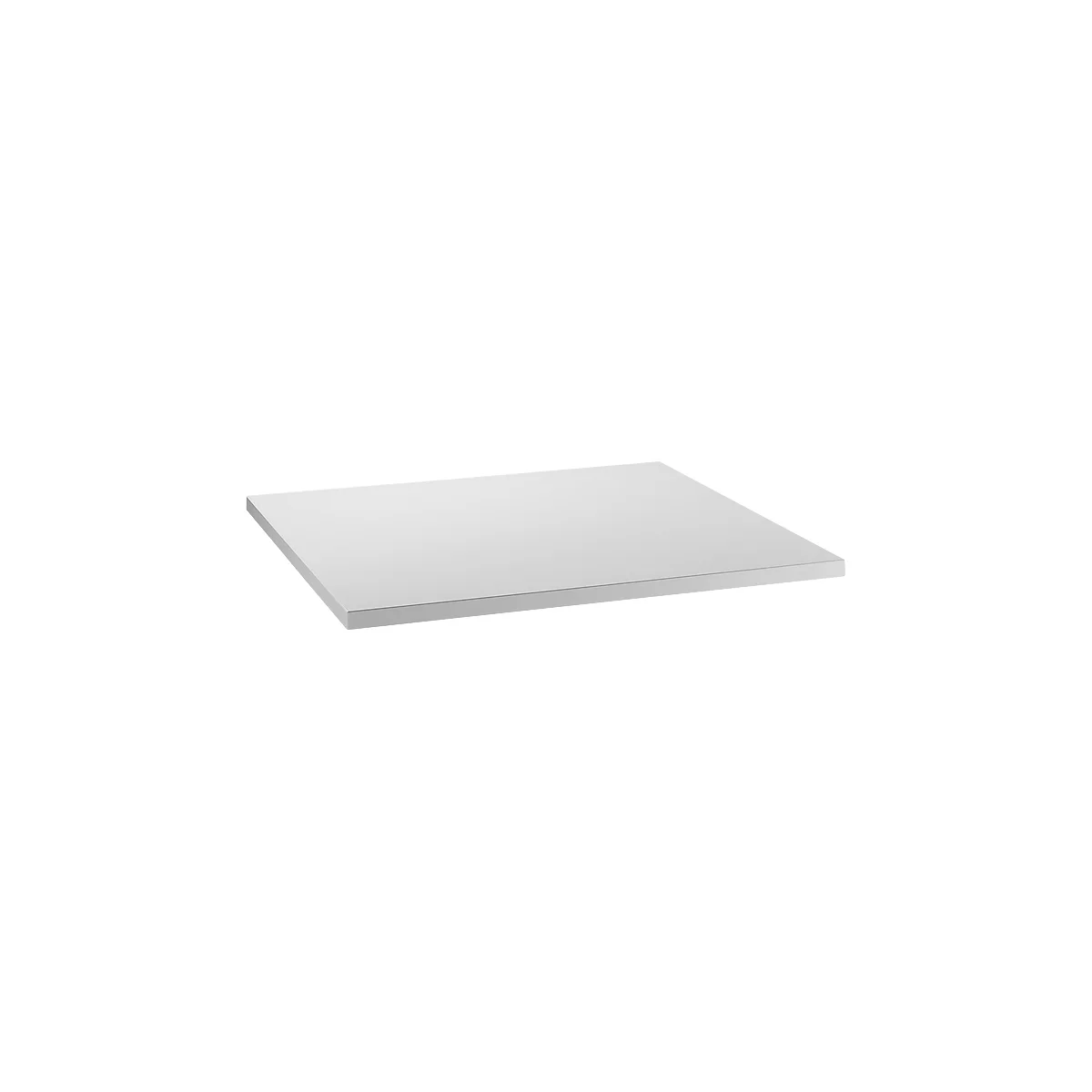 A white, rectangular object, depicted in slight perspective. Top smooth, edges minimally rounded.