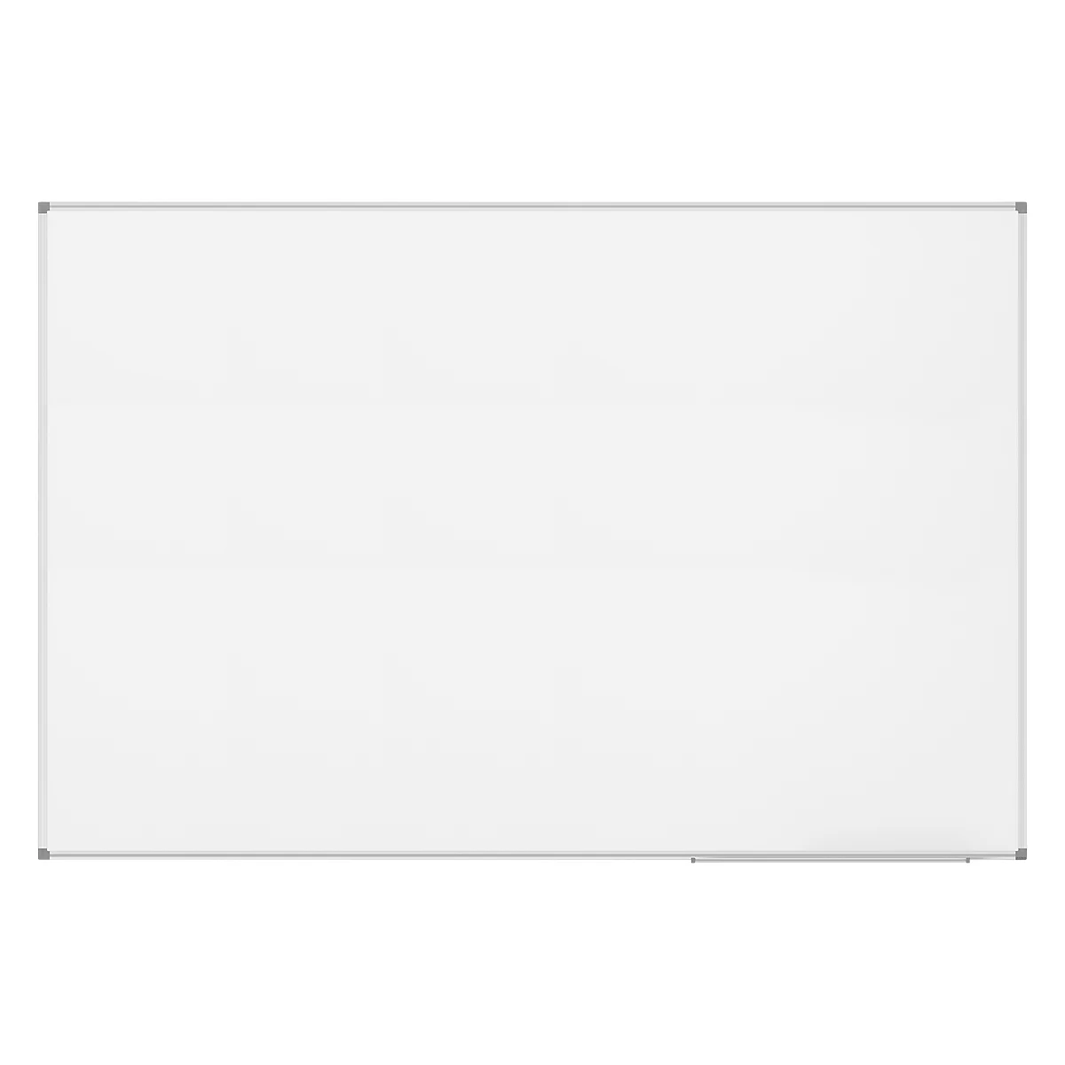 Tableau blanc MaulStandard - cadre alu - surface plastifiée - l. 2000 x H 1200 mm - avec auget