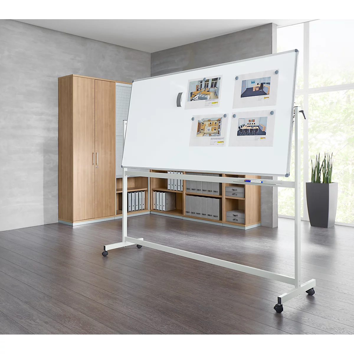 Tableau blanc mobile MAULstandard, plastifié, 1000 x 2000 mm