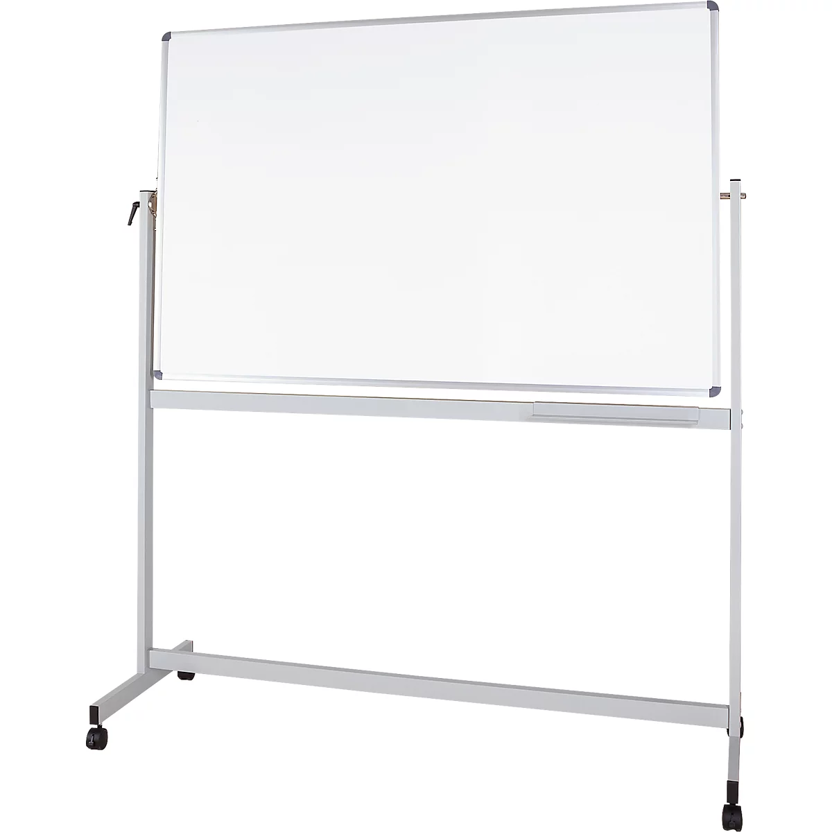 Tableau blanc mobile MAULstandard - utilisable des 2 côtés - émaillé - tableau pivotant - L 1500 x H 1000 mm - particulièrement résistant aux rayures