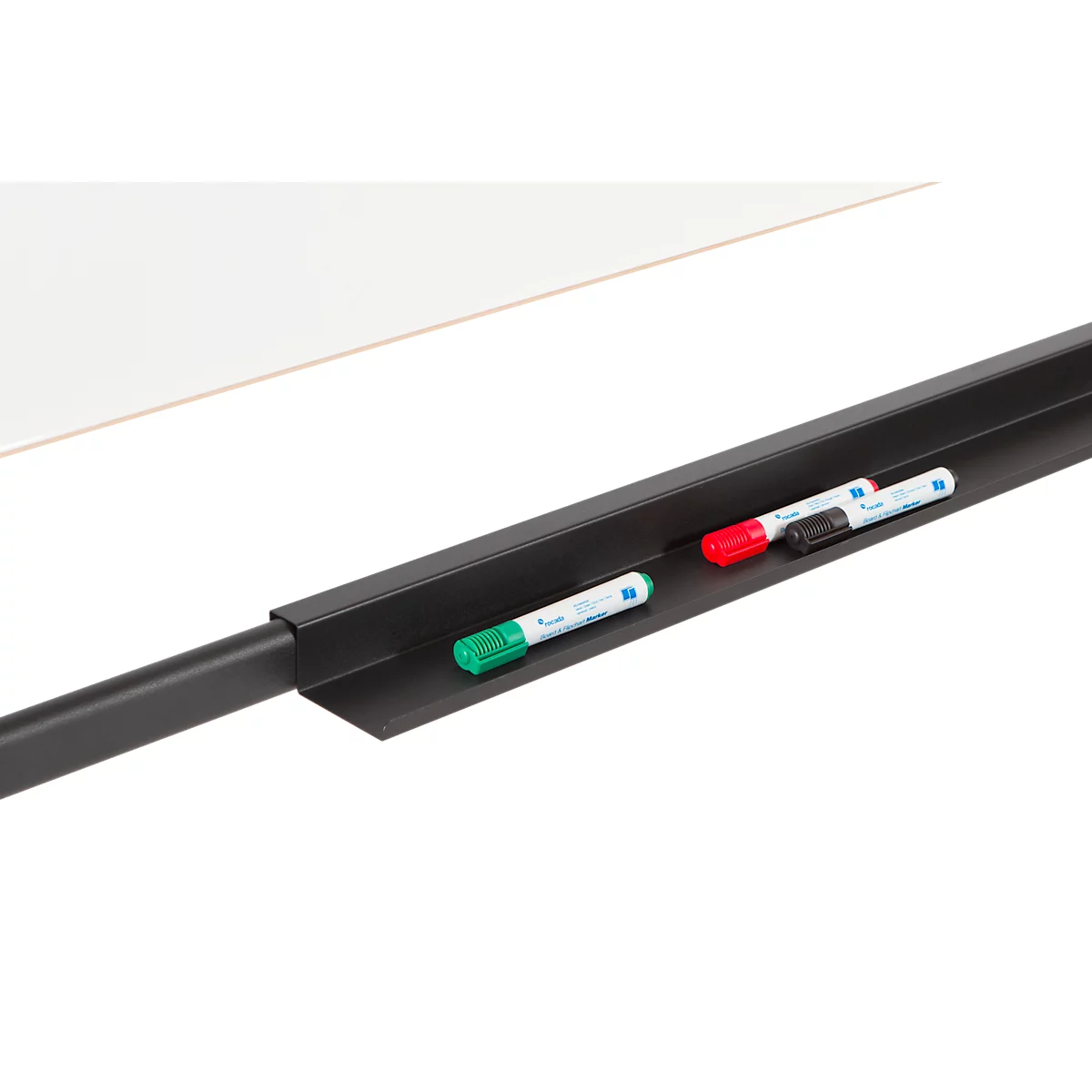 Tableau blanc mobile Rocada Natural, rotatif, magnétique, plateau de rangement, acier sur bois, L 1500 x H 1000 mm