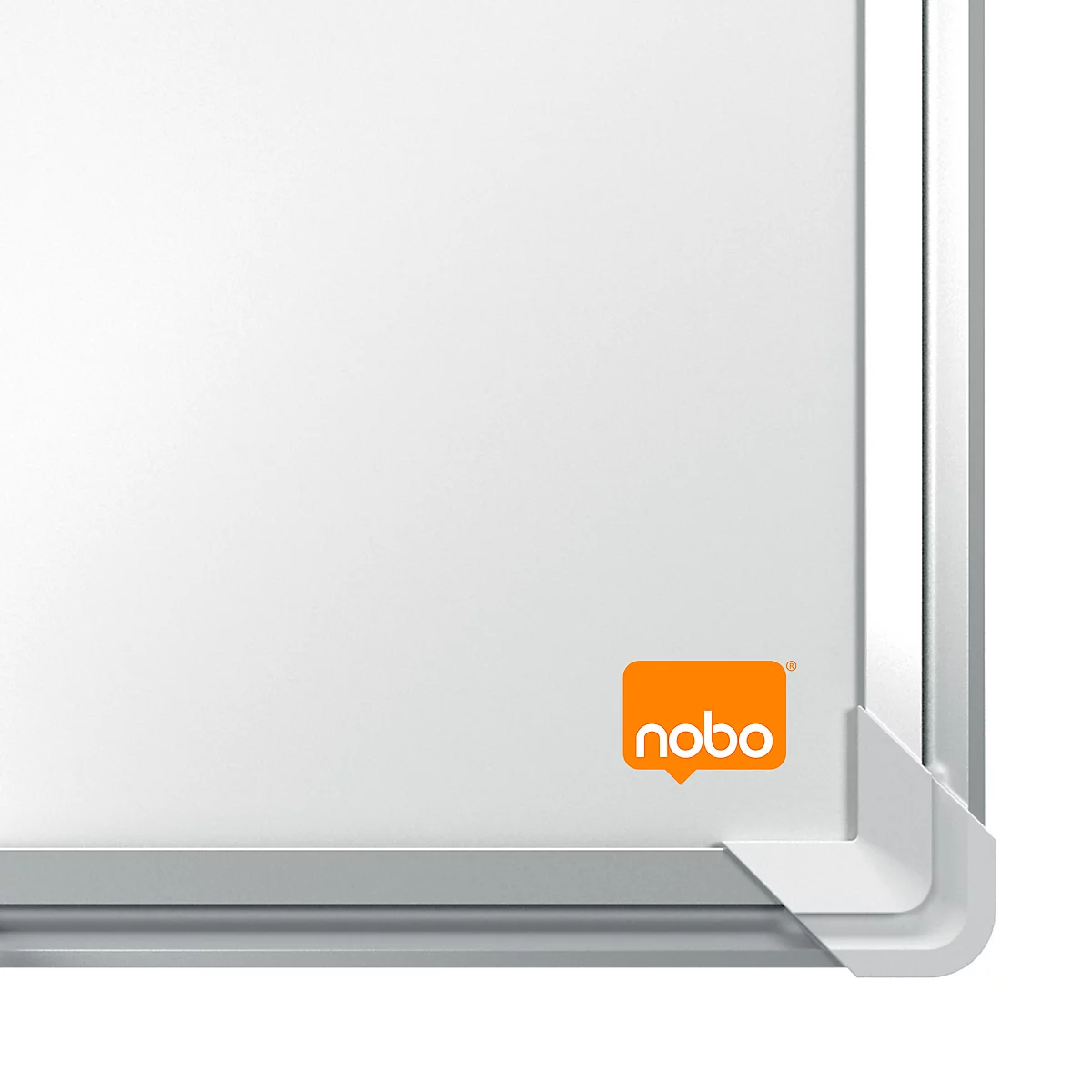Tableau blanc Nobo Premium Plus, magnétique, avec bac de rangement, L 1500 x H 1000 mm, émaillé, blanc, marqueur pour tableau inclus