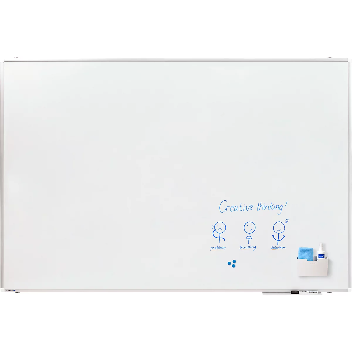 Tableau blanc PREMIUM PLUS Legamaster - acier émaillé - l. 1800 x H 1200 mm - avec auget