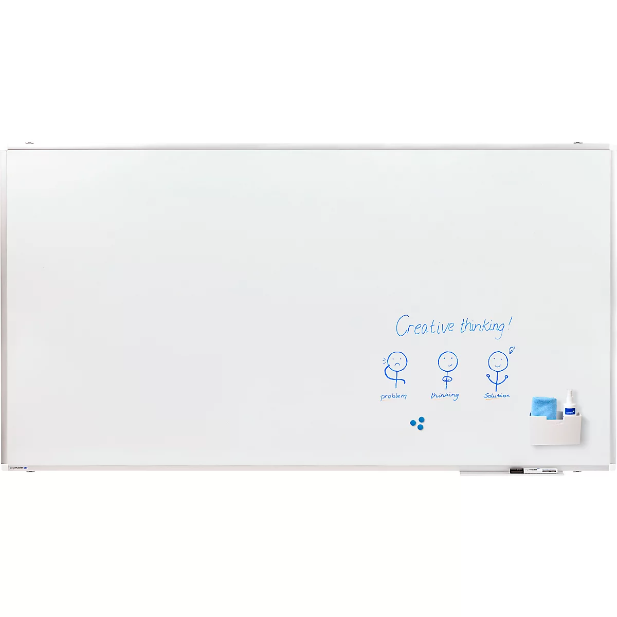 Tableau blanc PREMIUM PLUS Legamaster - acier émaillé - l. 1800 x H 900 mm - avec auget
