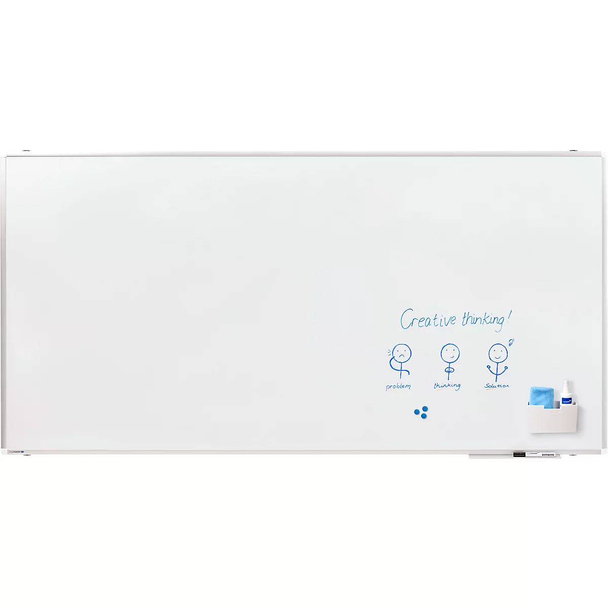 Tableau blanc PREMIUM PLUS Legamaster - acier émaillé - l. 2000 x H 1000 mm - avec auget