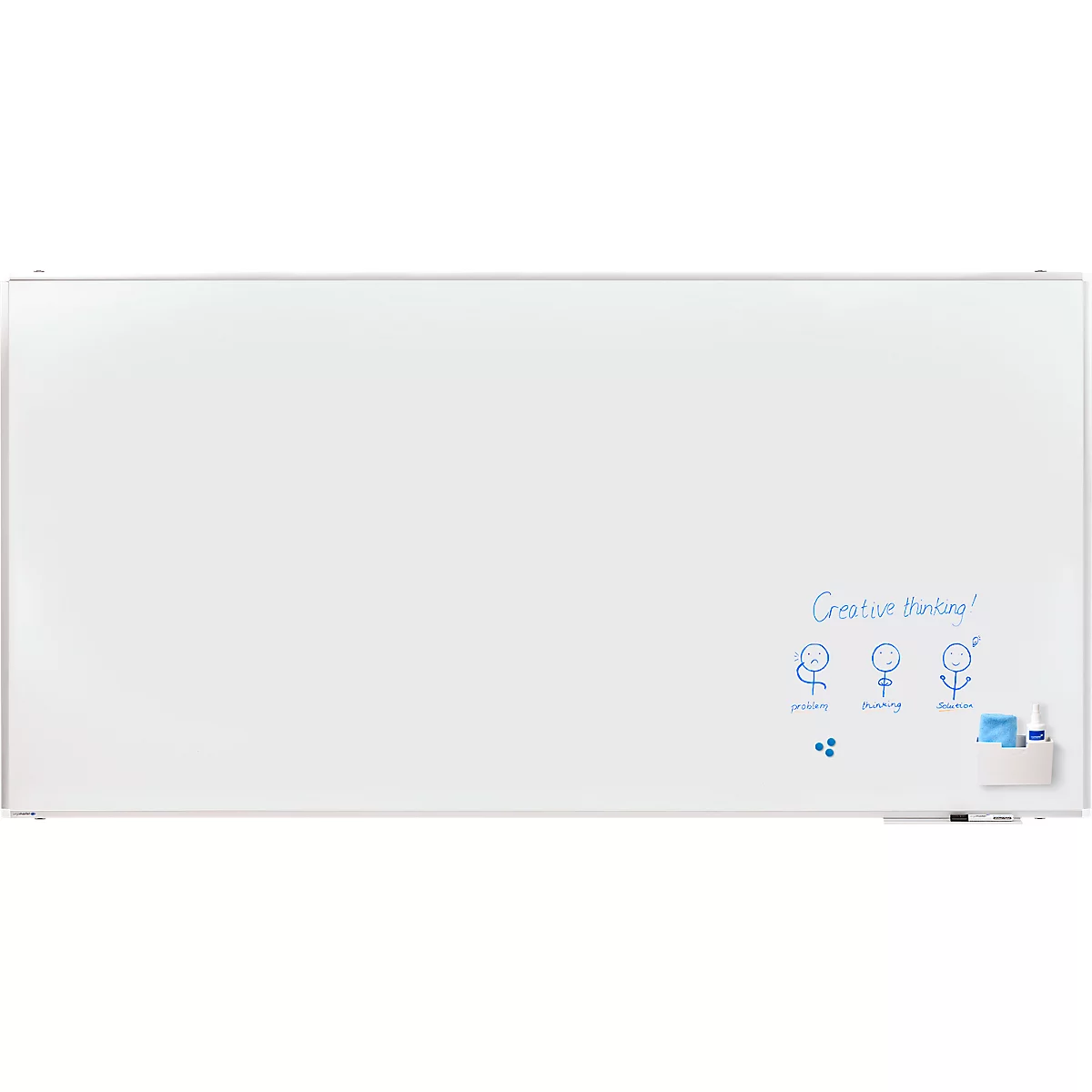 Tableau blanc PREMIUM PLUS Legamaster - acier émaillé - l. 2400 x H 1200 mm - avec auget