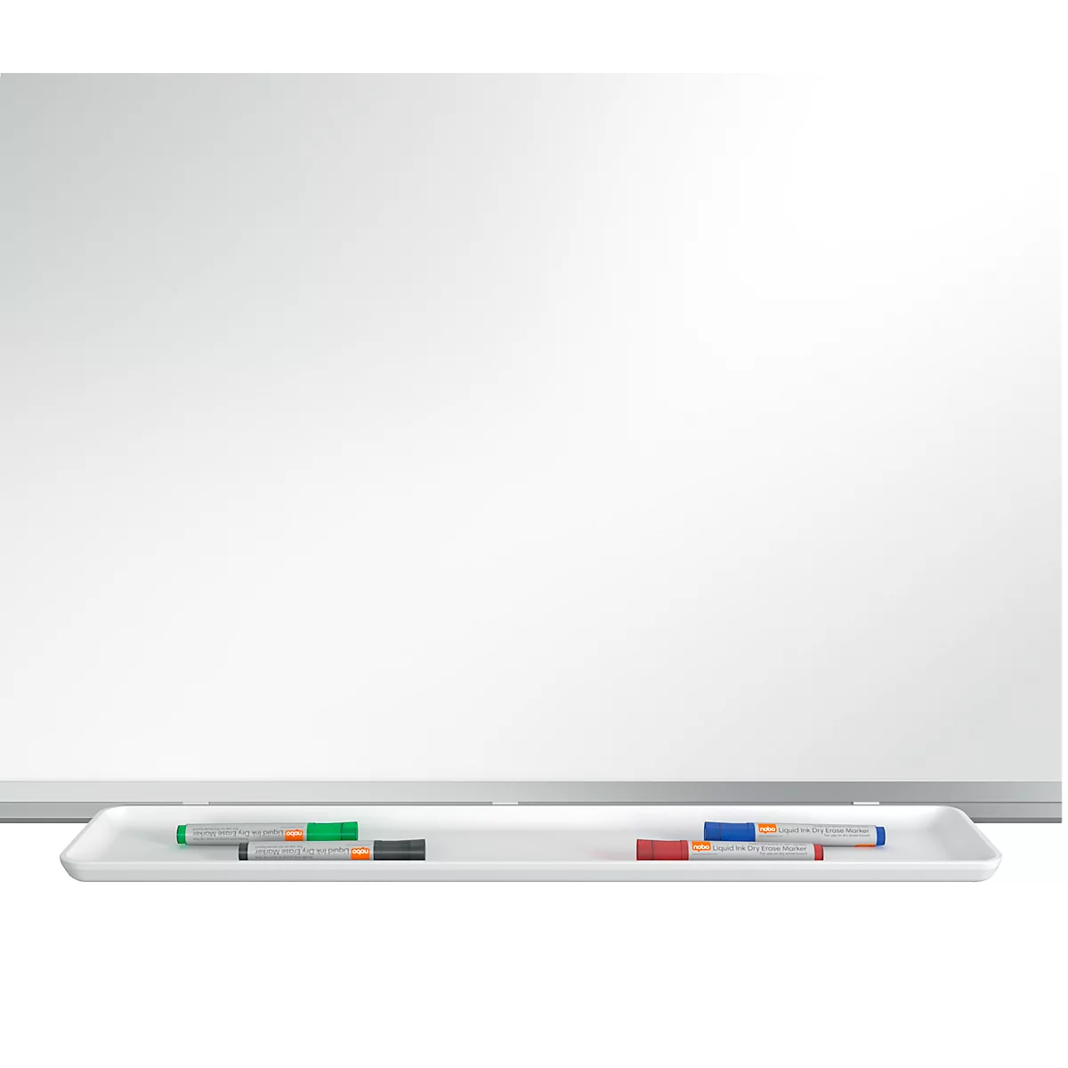 Tableau blanc Premium Plus nobo - cadre alu - émaillé - l. 1800 x H 900 mm - avec auget