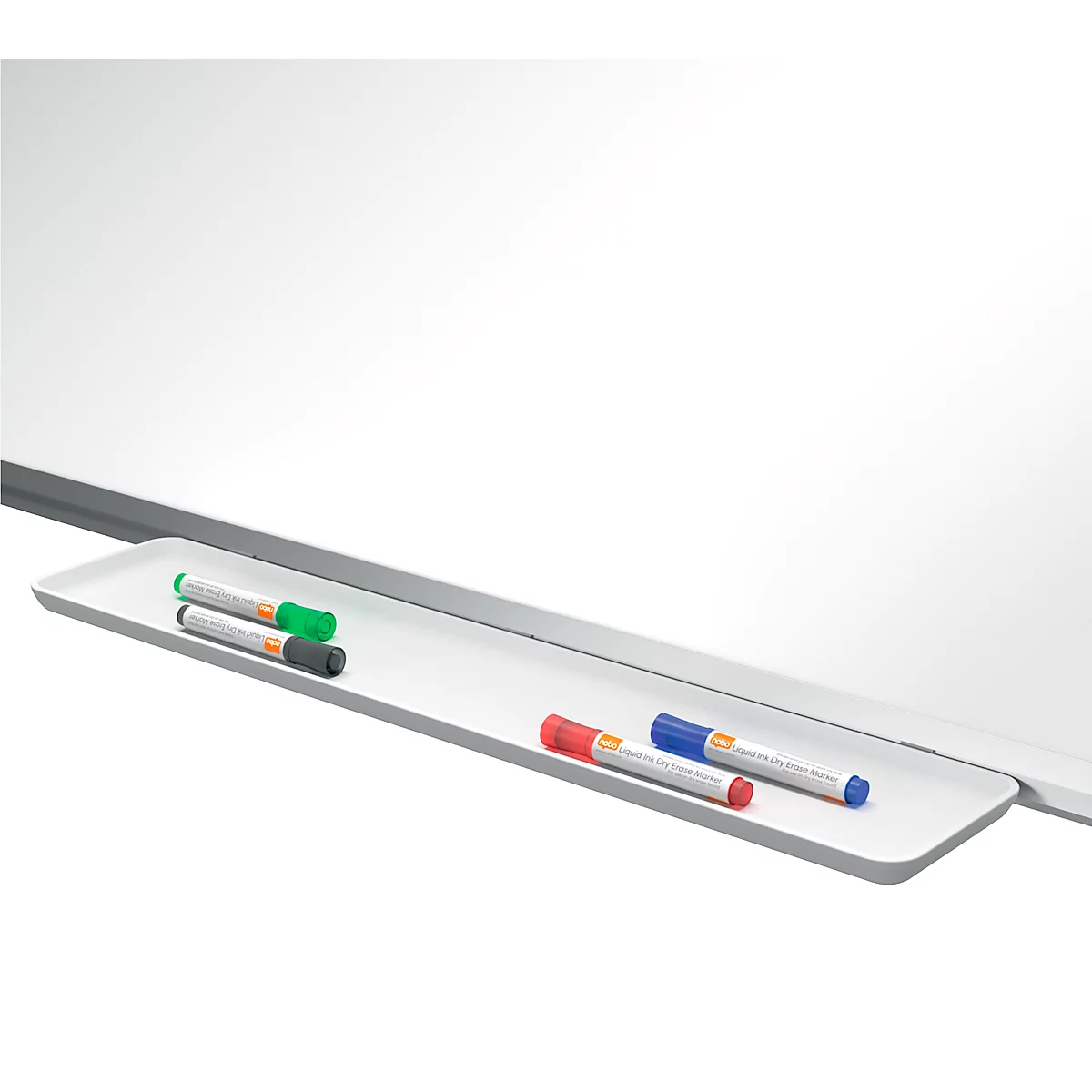 Tableau blanc Premium Plus nobo - cadre alu - émaillé - l. 1800 x H 900 mm - avec auget