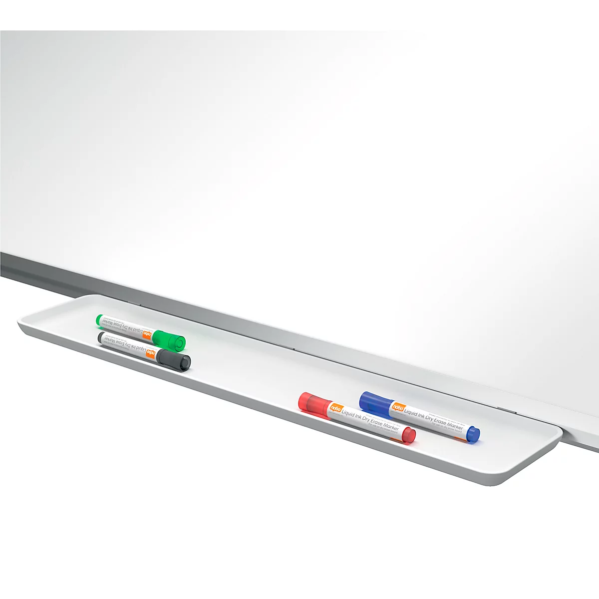 Tableau blanc Premium Plus nobo - cadre alu - émaillé - l. 900 x H 600 mm - avec auget
