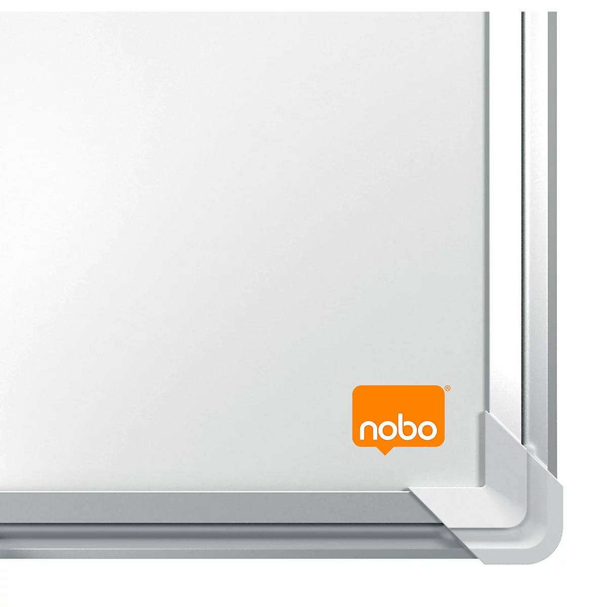 Tableau blanc Premium Plus nobo - cadre alu - émaillé - l. 900 x H 600 mm - avec auget