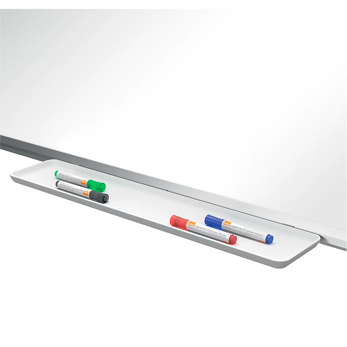 Tableau blanc Premium Plus nobo - cadre alu - surface Nano Clean - l. 1200 x H 900 mm - avec auget