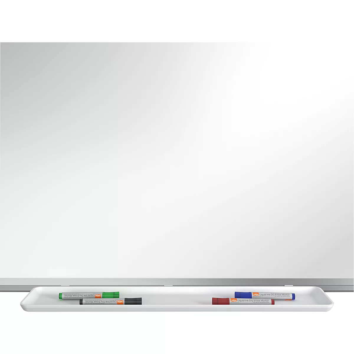 Tableau blanc Premium Plus nobo - cadre alu - surface Nano Clean - l. 1800 x H 900 mm - avec auget