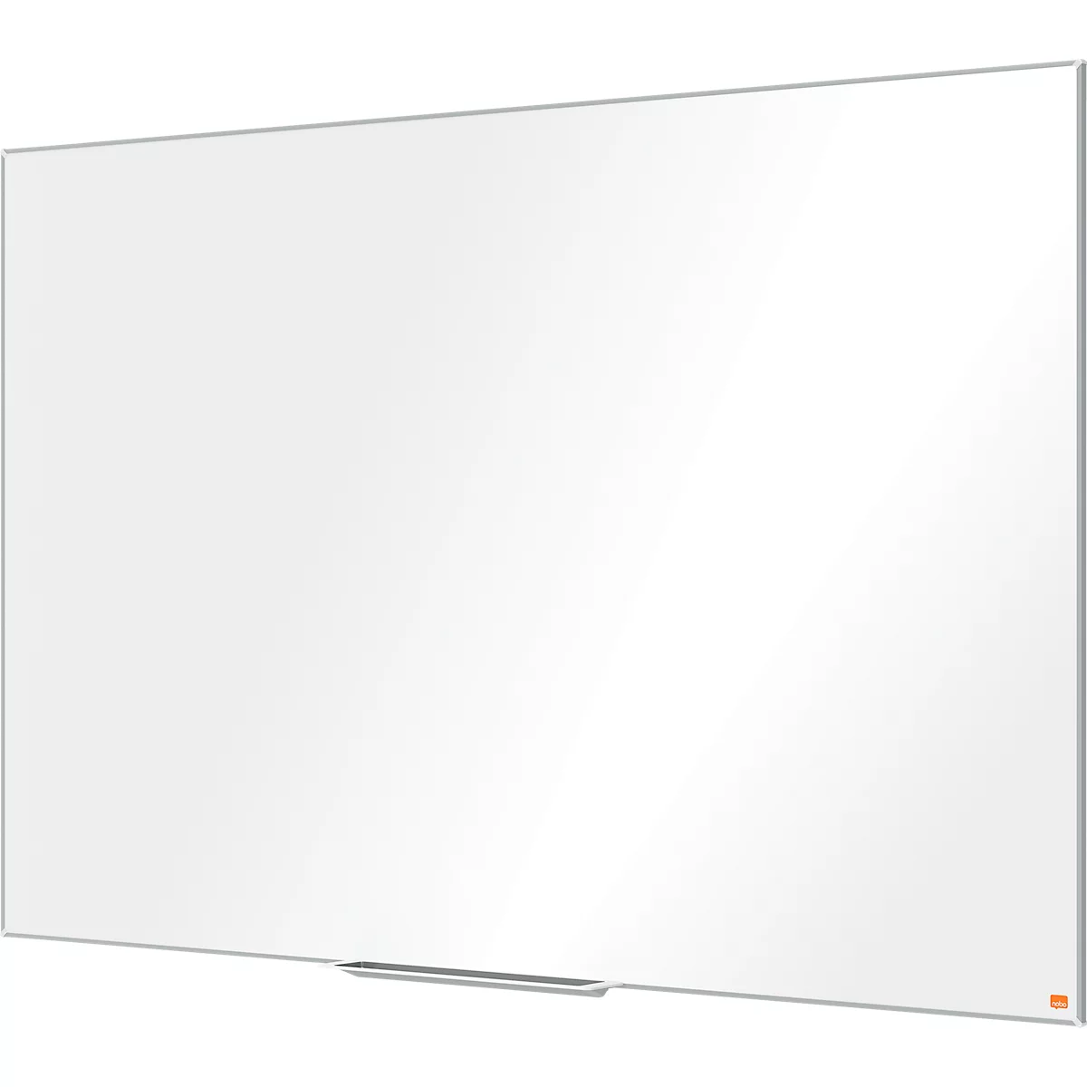 Tableau blanc Prestige nobo - cadre alu - surface émaillée - l. 1500 x H 1000 mm- avec auget