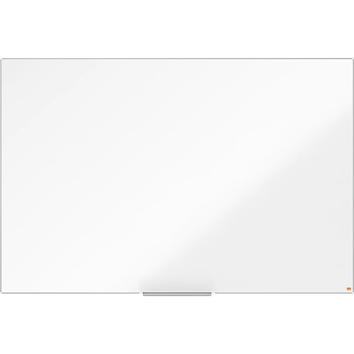 Tableau blanc Prestige nobo - cadre alu - surface émaillée - l. 1800 x H 1200 mm - avec auget