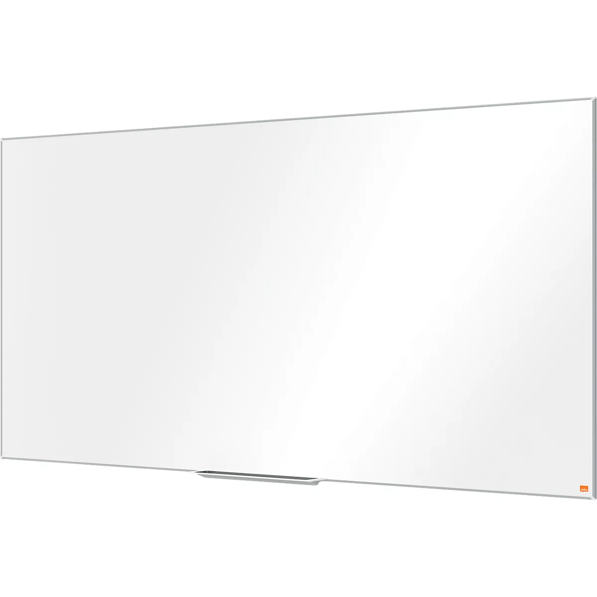 Tableau blanc Prestige nobo - cadre alu - surface émaillée - l. 1800 x H 900 mm - avec auget