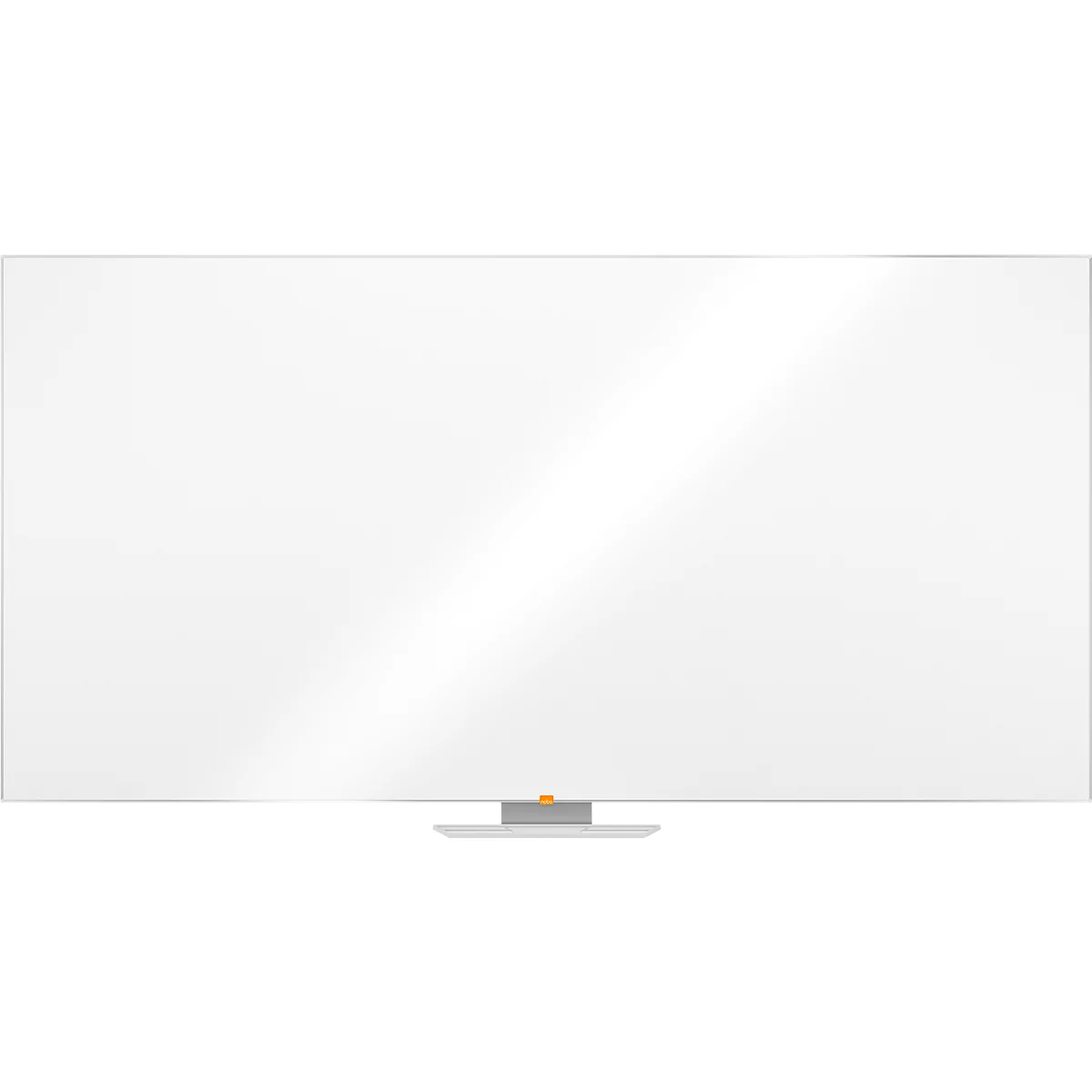 Tableau blanc Prestige nobo - cadre alu - surface émaillée - l. 2400 x H 1200 mm - avec auget