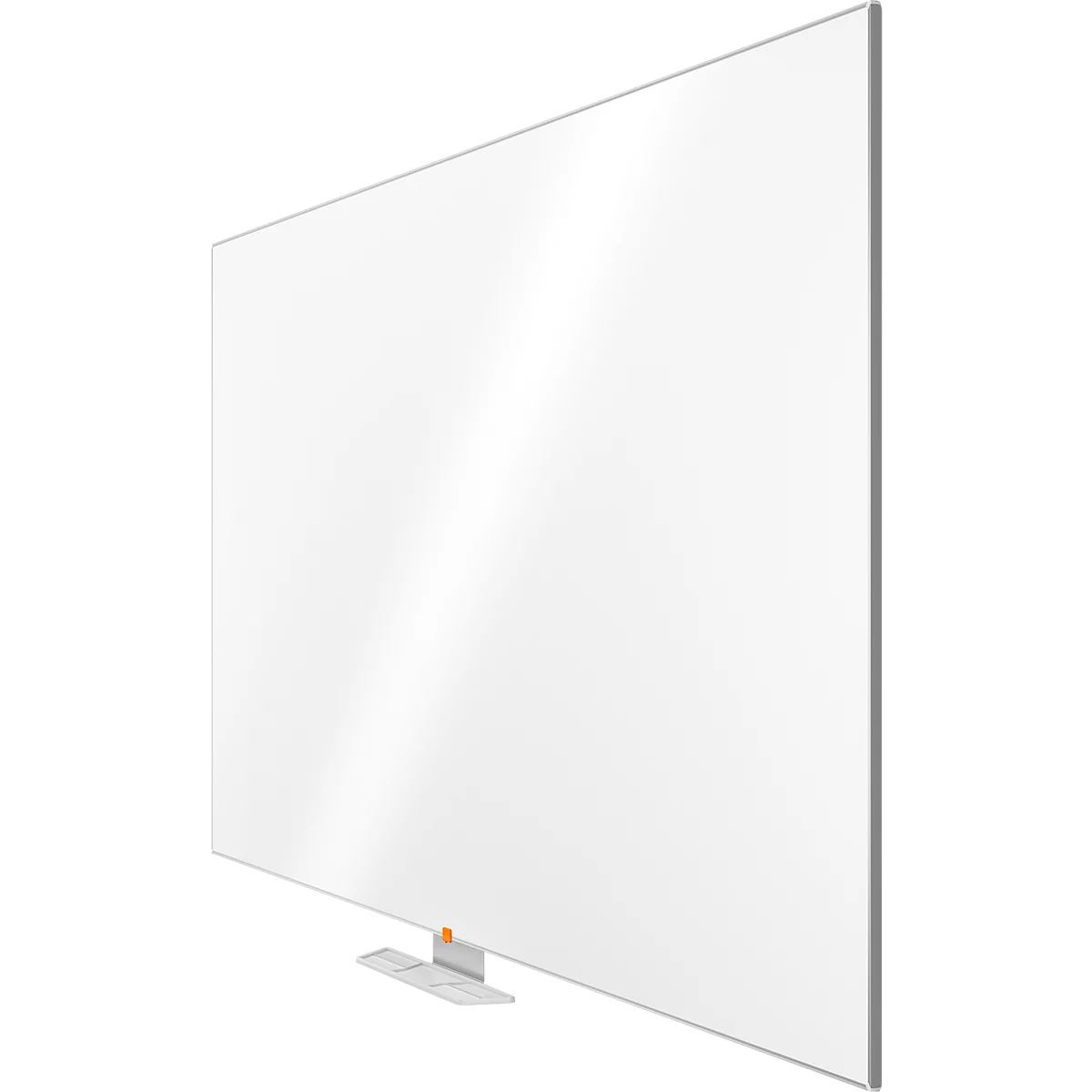 Tableau blanc Prestige nobo - cadre alu - surface émaillée - l. 2400 x H 1200 mm - avec auget