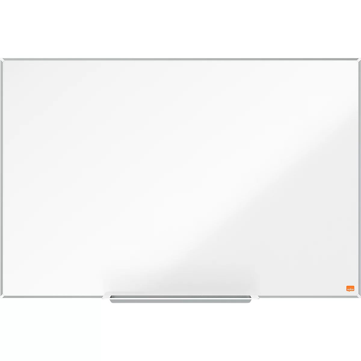 Tableau blanc Prestige nobo - cadre alu - surface émaillée - l. 900 x H 600 mm - avec auget