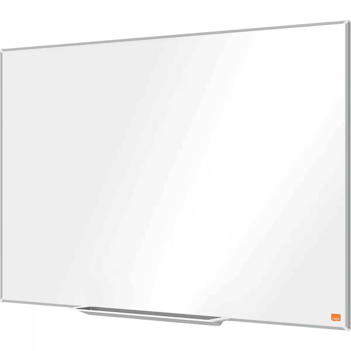 Tableau blanc Prestige nobo - cadre alu - surface émaillée - l. 900 x H 600 mm - avec auget