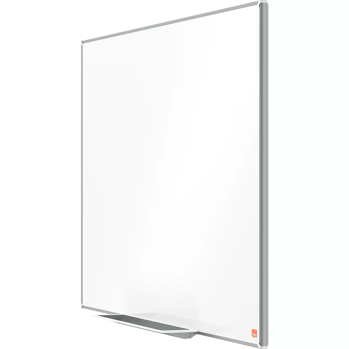 Tableau blanc Prestige nobo - cadre alu - surface émaillée - l. 900 x H 600 mm - avec auget