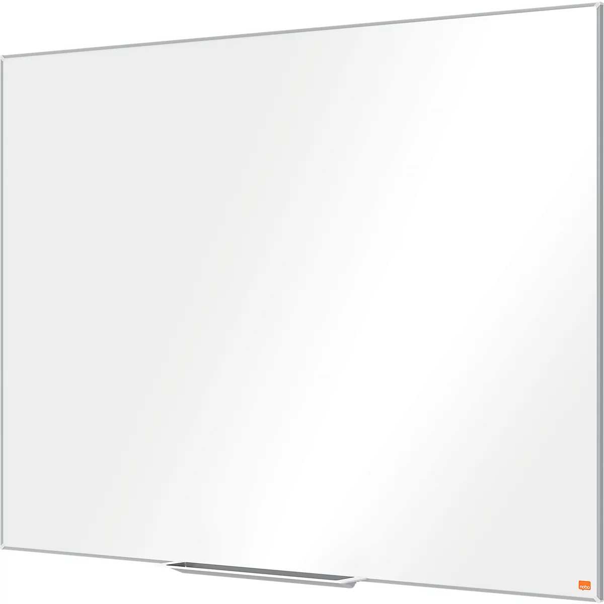 Tableau blanc Prestige nobo - cadre alu - surface Nano Clean - l. 1200 x H 900 mm - avec auget