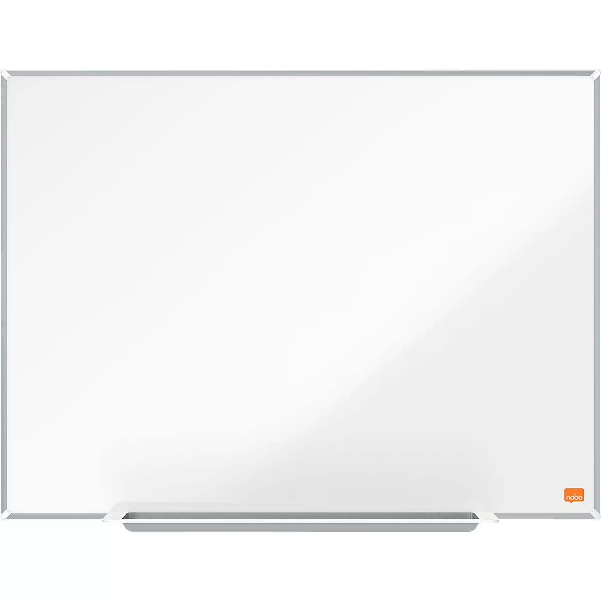 Tableau blanc Prestige nobo - cadre alu - surface Nano Clean - l. 650 x H 450 mm - avec auget