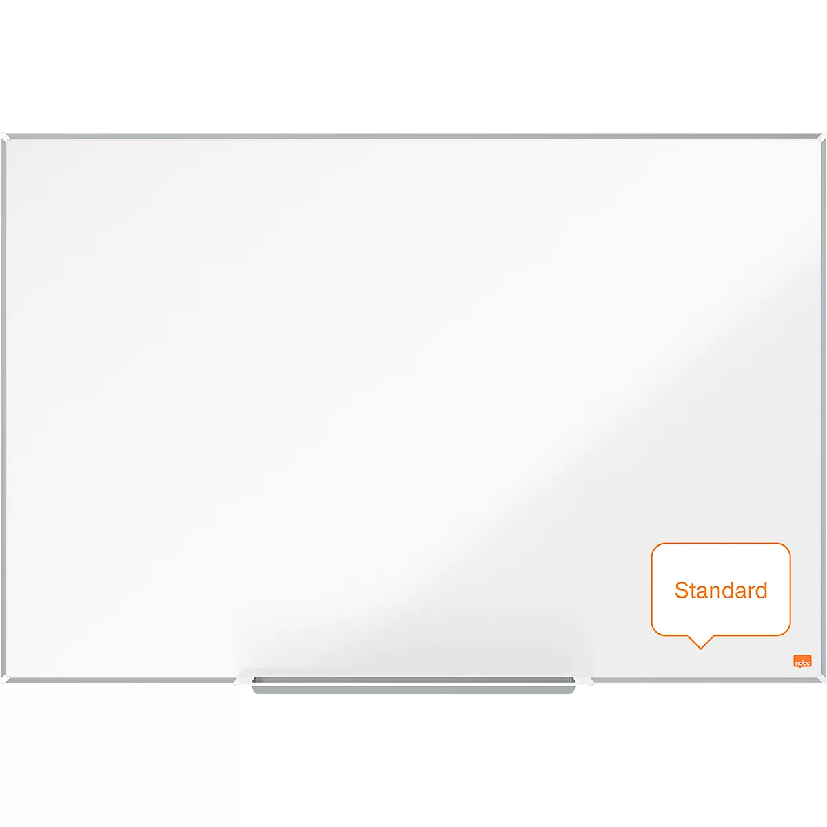 Tableau blanc Prestige nobo - cadre alu - surface Nano Clean - l. 900 x H 600 mm - avec auget