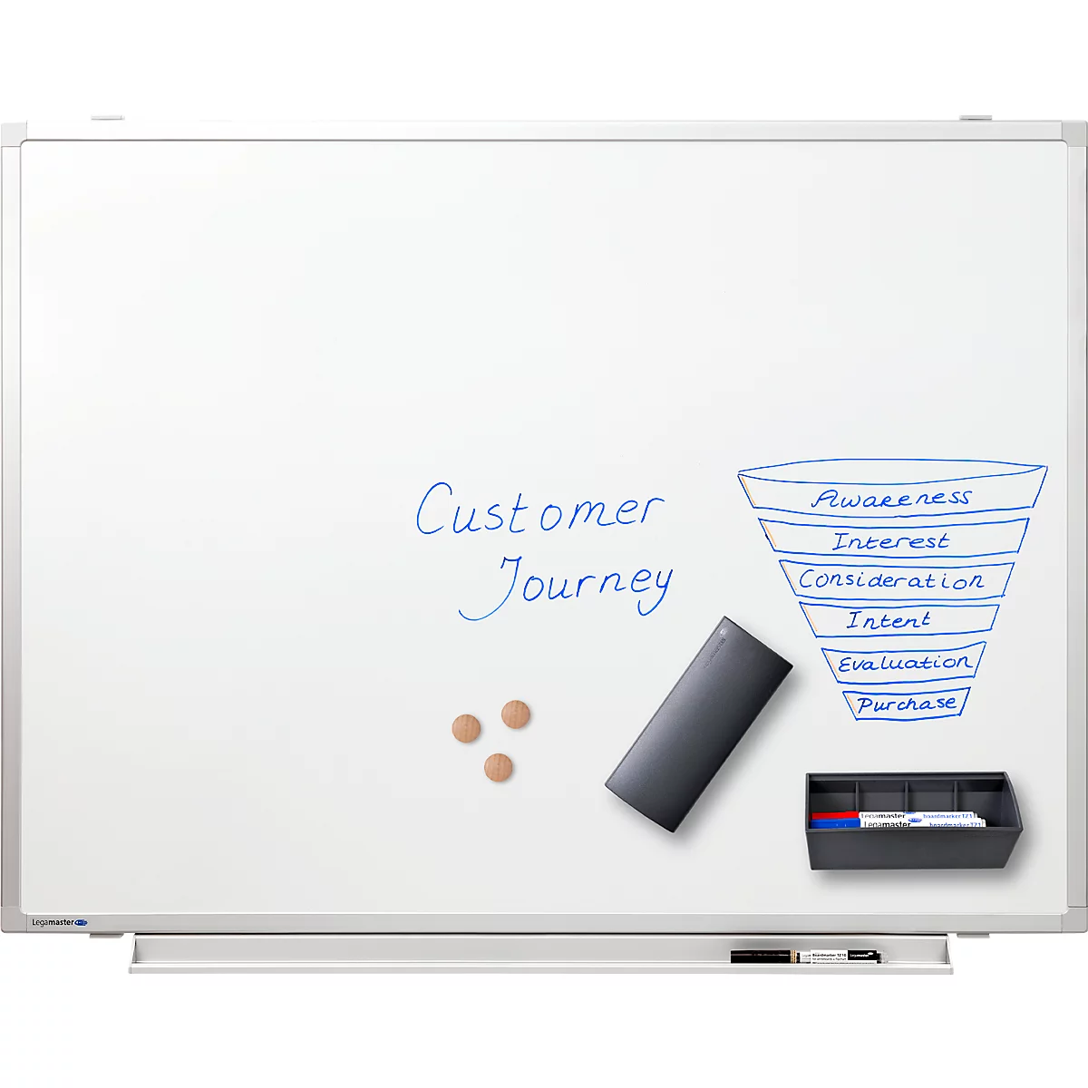 Tableau blanc PROFESSIONAL Legamaster, l. 1000 x H 750 mm, émaillé