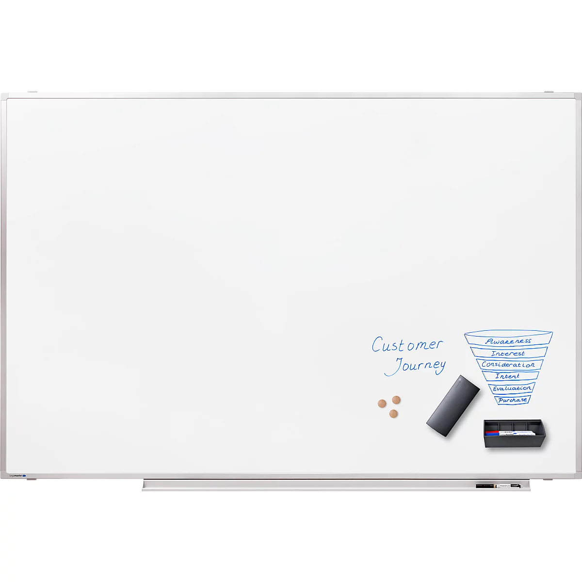 Tableau blanc PROFESSIONAL Legamaster, l. 1800 x H 1200 mm, émaillé