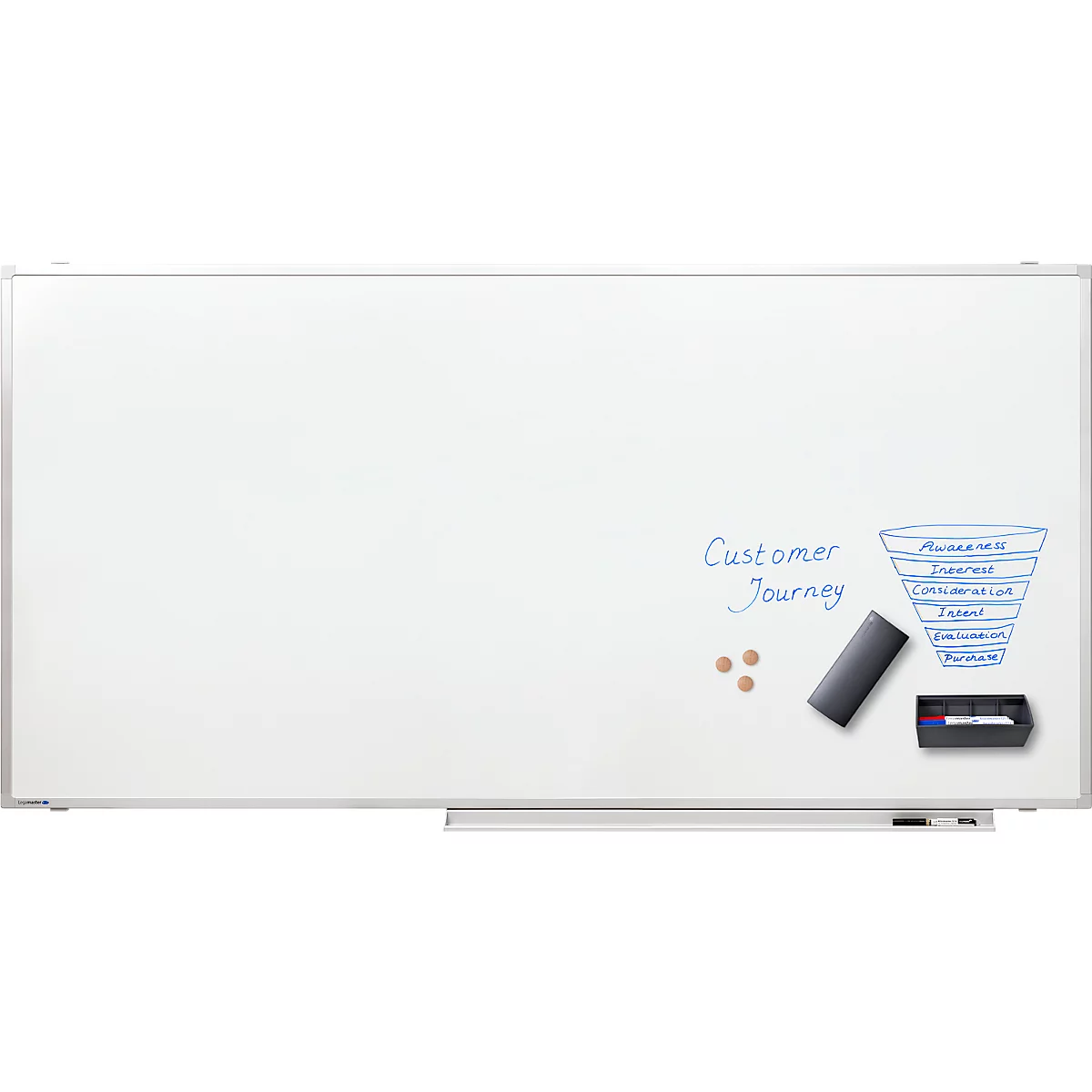 Tableau blanc PROFESSIONAL Legamaster, l. 1800 x H 900 mm, émaillé