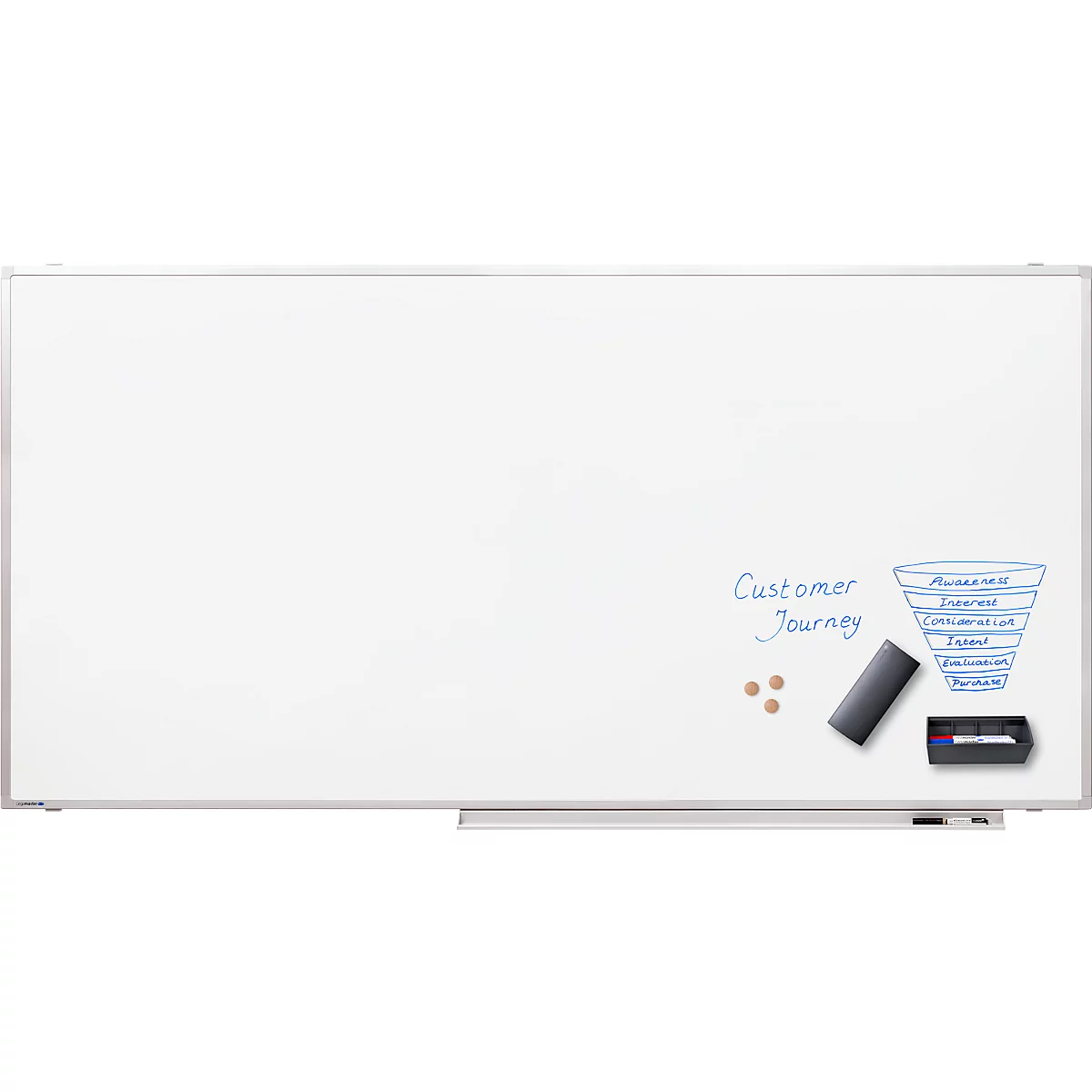 Tableau blanc PROFESSIONAL Legamaster, l. 2000 x H 1000 mm, émaillé