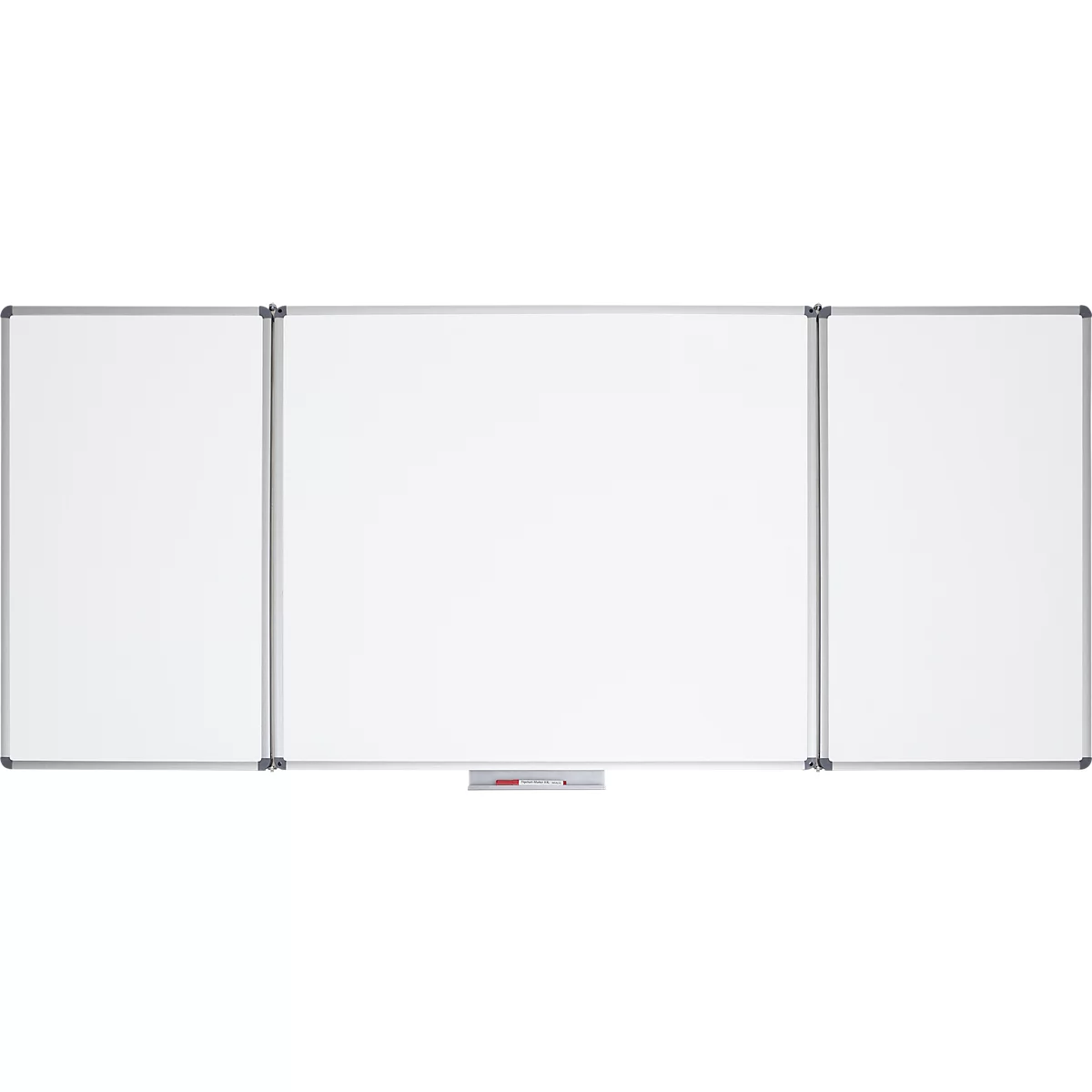 Tableau blanc rabattable MAULstandard - cadre alu - 2 ailes - surface plastifiée - l. 1200 x H 1000 mm
