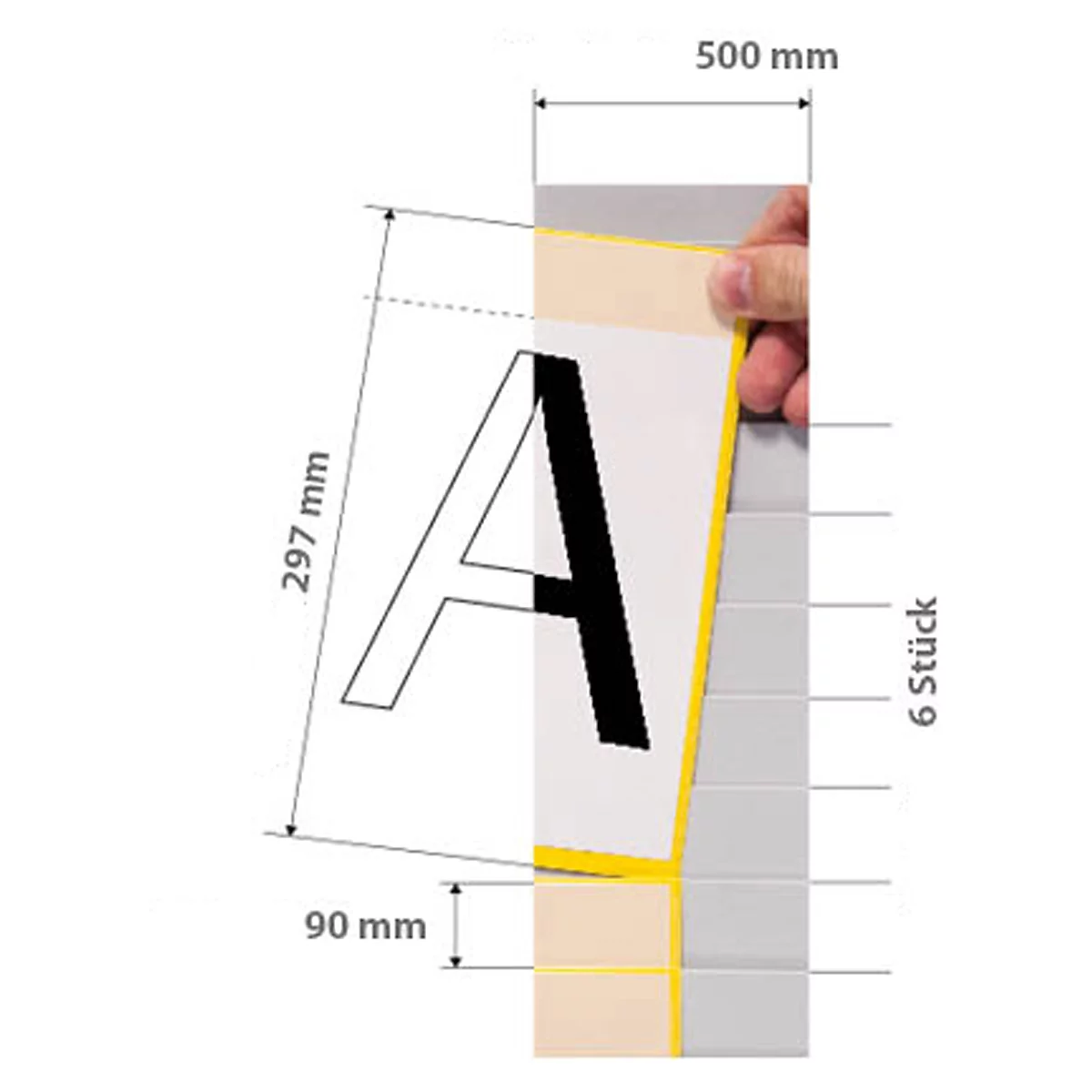 Tableau cardplan ORGATEX, format A4 portrait/A3 paysage, 795 x 500 mm