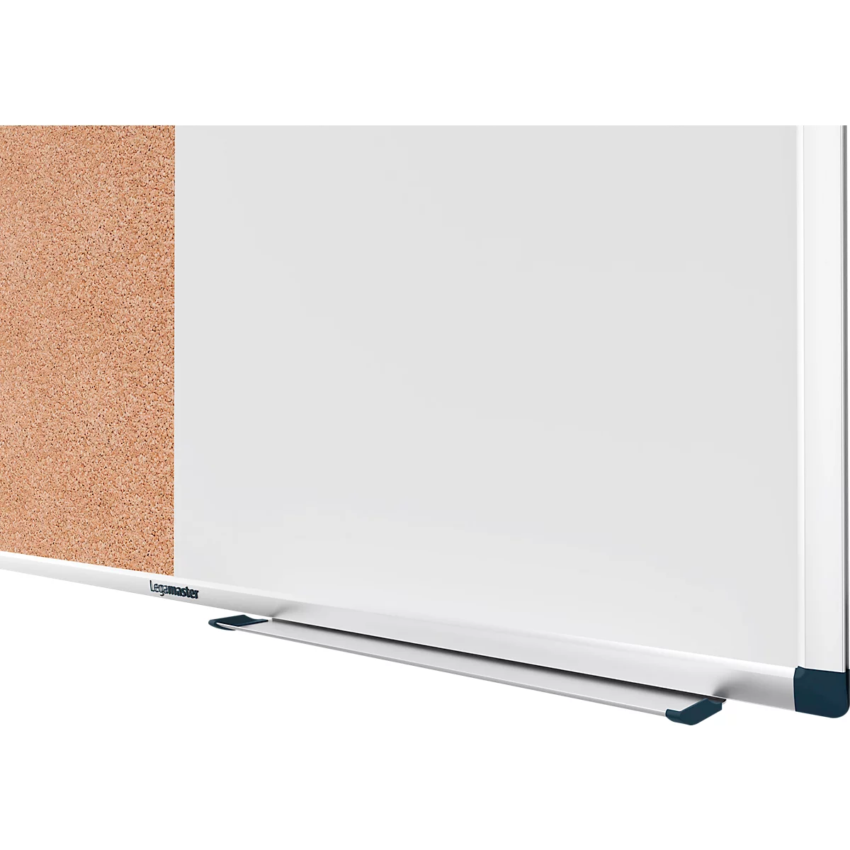 Tableau combiné Legamaster UNITE, tableau d'affichage &amp; tableau blanc, L 900 x P 12,6 x H 600 mm, acier laqué &amp; liège naturel, blanc &amp; marron