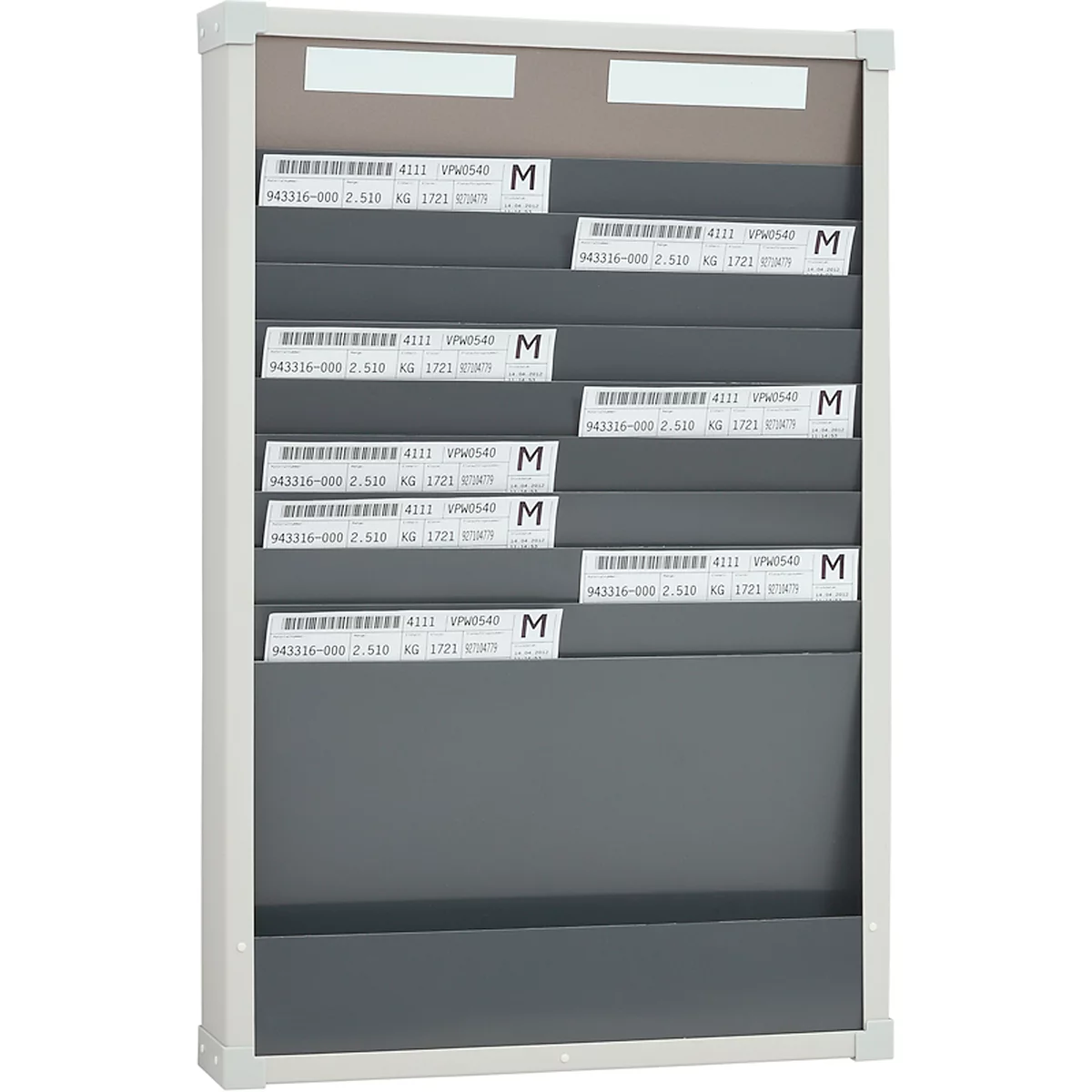 Tableau d’organisation à cartes série 9219 Eichner, idéal pour format A4, 2 colonnes, H 750 x l. 490 mm