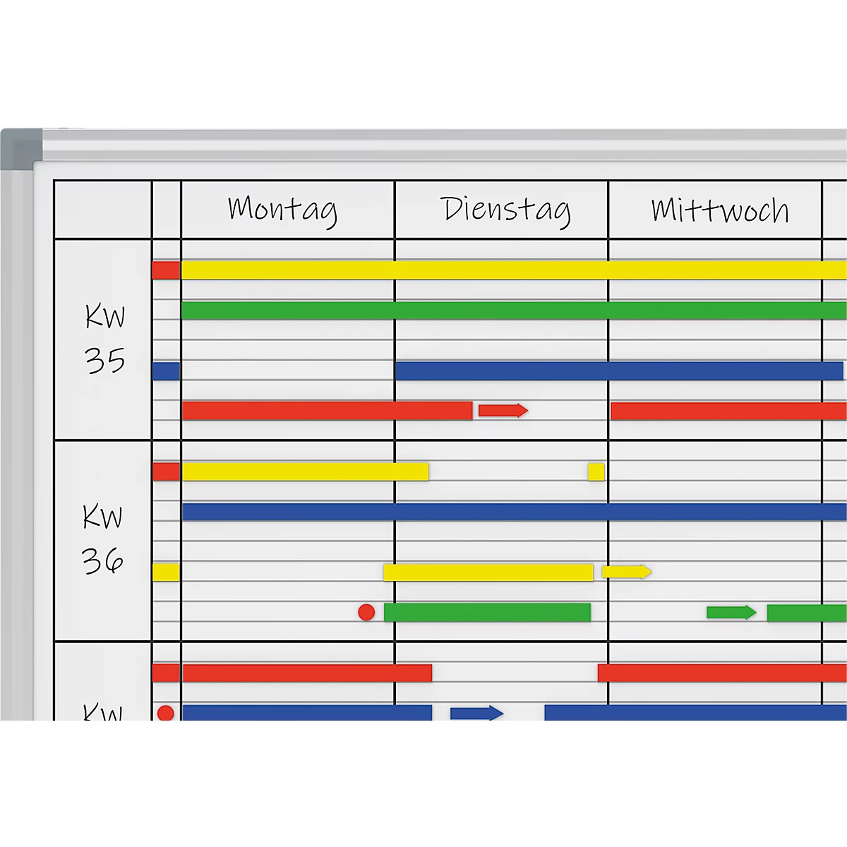Tableau de planning universel MAULstandard, L 900 x H 600 mm, magnétique