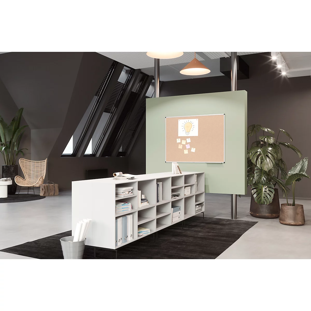 Tableau en liège Legamaster UNITE, montage horizontal ou vertical, L 1200 x P 12,6 x H 900 mm, liège naturel, marron