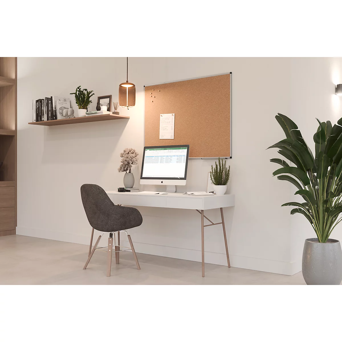 Tableau en liège Legamaster UNITE, montage horizontal ou vertical, L 1200 x P 12,6 x H 900 mm, liège naturel, marron