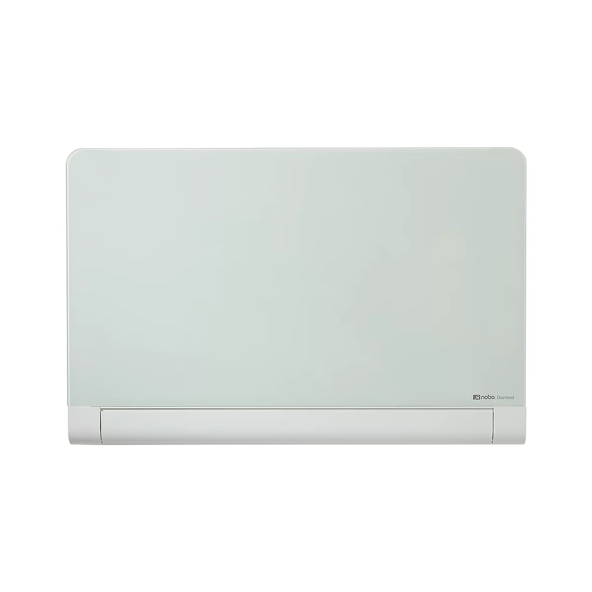 Tableau en verre Diamond Nobo, coins arrondis, avec 1 stylo et 2 aimants, 1000 x 560 mm