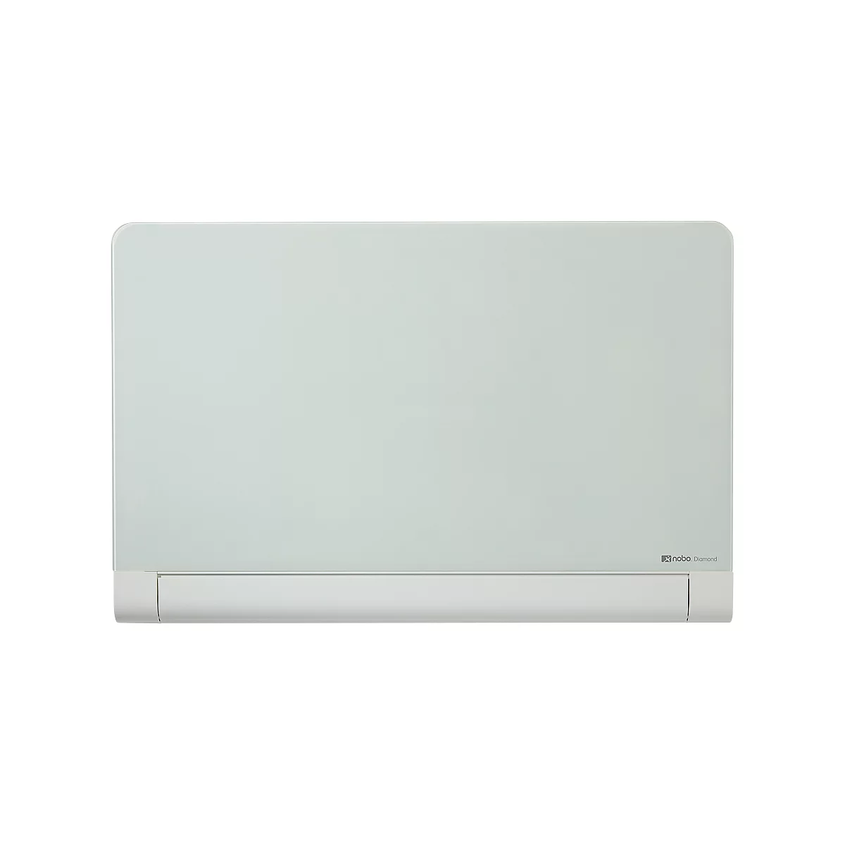 Tableau en verre Diamond Nobo, coins arrondis, avec 1 stylo et 2 aimants, 1260 x 710 mm