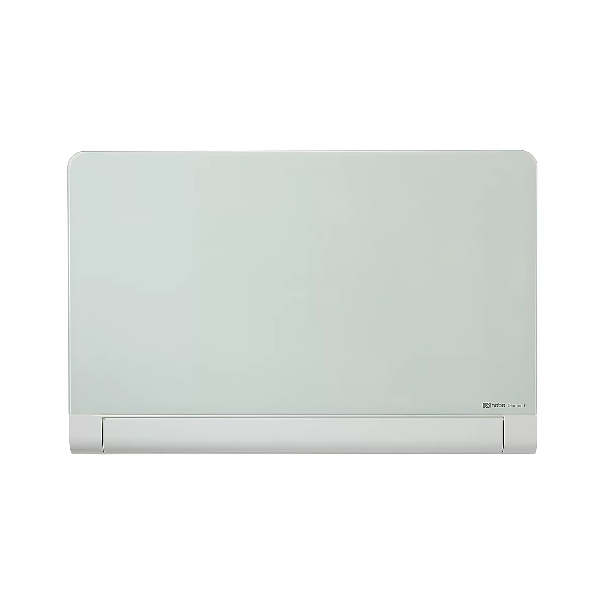 Tableau en verre Diamond Nobo, coins arrondis, avec 1 stylo et 2 aimants, 1800 x 1060 mm