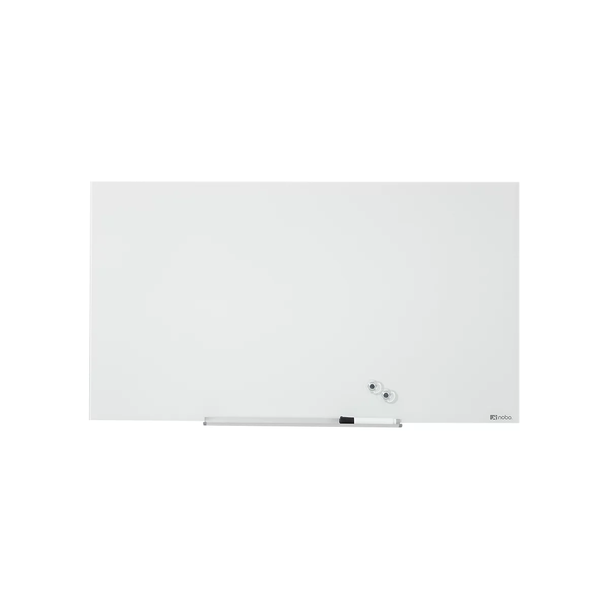 Tableau en verre Diamond Nobo, magnétique, attachable, blanc, 1000 x 560