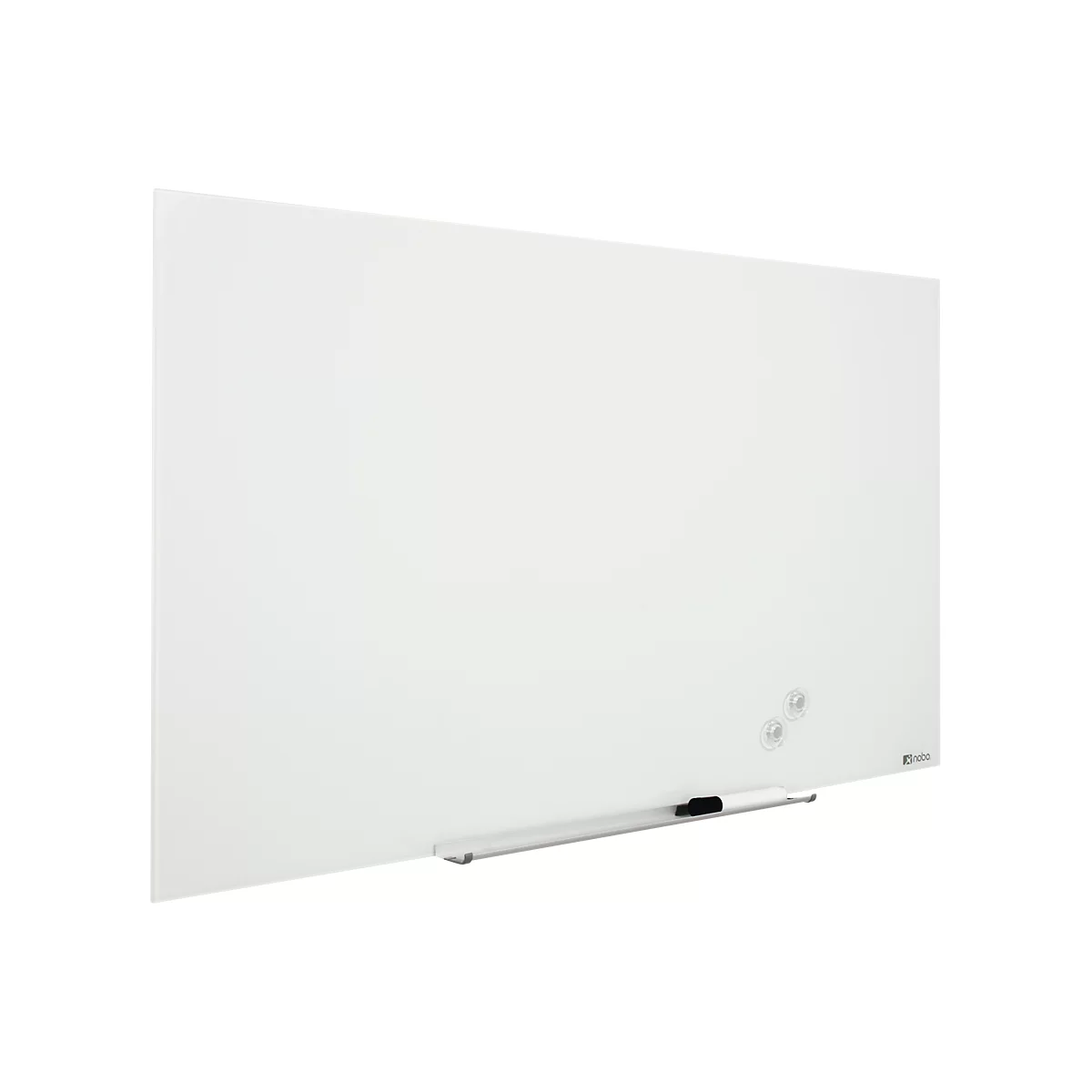 Tableau en verre Diamond Nobo, magnétique, attachable, blanc, 1000 x 560