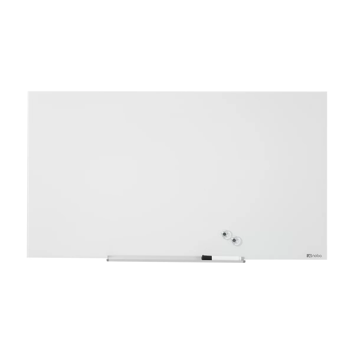 Tableau en verre Diamond Nobo, magnétique, attachable, blanc, 1260 x 710
